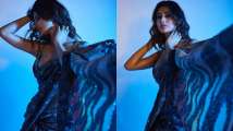 Mouni Roy looks flawless in sequinned saree and sexy bralette , drops...