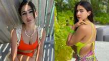 Sara Ali Khan is the queen of pop colour bikinis! Check out her hot photos
