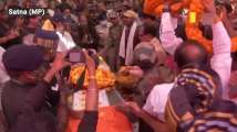 CM Shivraj Singh Chouhan pays last respect to Sepoy Karnveer Singh