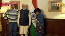 PM Modi meets community leaders, Indologists in Glasgow 