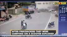 2 killed as firecrackers loaded on scooter explode