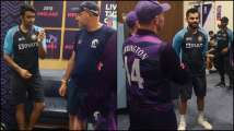 ICC T20 World Cup: Team India members interact with Scotland players i...