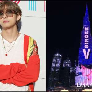 Happy V Day! Burj Khalifa lights up beautifully on BTS singer Kim Taehyung's birthday - Vimarsana News