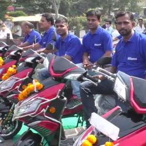 Company gifts electric scooters to employees on Diwali - Vimarsana News