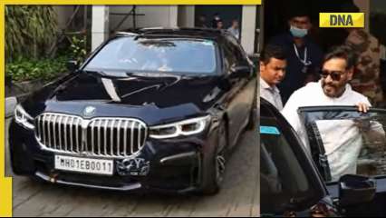 Drishyam 2 star Ajay Devgan spotted in BMW 7-Series luxury sedan, watch video here