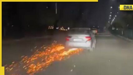 Faridabad man drags Gurgaon bouncer’s bike with car amid sparks, video goes viral