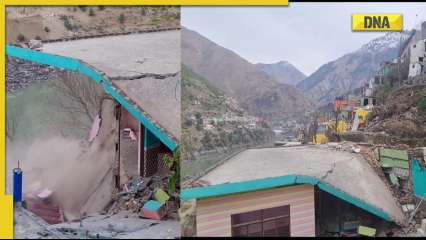 Watch: Building collapses in J-K's Doda after developing cracks, Joshimath-like crisis feared