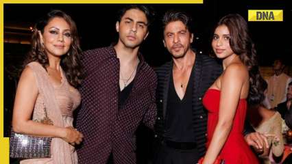 Shah Rukh Khan is finally seen posing with Gauri Khan, Suhana Khan, Aryan Khan at NMACC event, photo breaks the internet