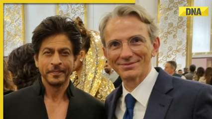 French Ambassador Emmanuel Lenain shares pic with Shah Rukh Khan from NMACC gala, says, ‘tried to convince him to..’