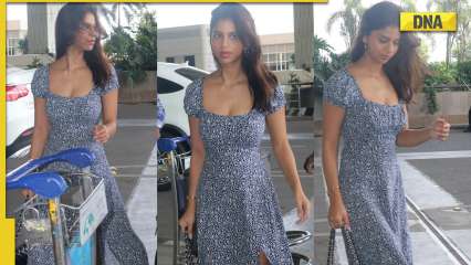 Suhana Khan sets summer fashion goals in floral dress with plunging neckline, watch viral video