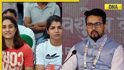 Wrestlers protest: Bajrang Punia, Sakshi Malik meet Union Sports Minister Anurag Thakur