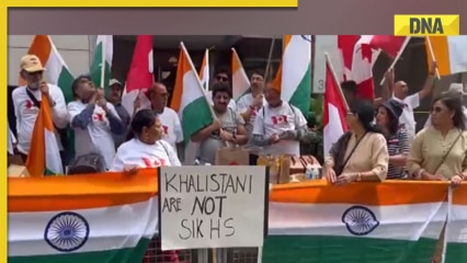 Indian community waves Tricolour outside consulate countering pro-Khalistani protesters in Canada