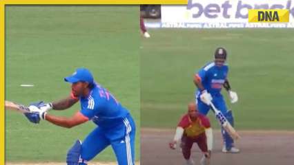 Watch: Roston Chase takes spectacular one-handed catch to dismiss Tilak Varma in IND vs WI 5th T20I