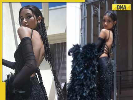 Watch: Nancy Tyagi 'beats Aishwarya Rai in fashion' at Cannes, stitches black corset top, skirt for 3rd look