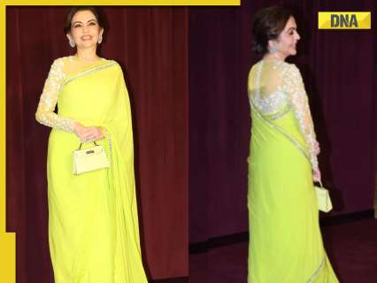 Watch: Nita Ambani wears stunning brat summer green saree at Manish Malhotra's store launch