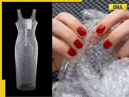 Viral: Dress made of bubble wrap creates new fashion trend, shocks internet, it is worth Rs...