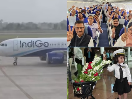 Noida Airport commercial operation begins: 'Young pilot', farmers take off from Jewar; Watch