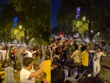 Stone-pelting, attack on police with sticks: Fresh clashes erupt at Jantar Mantar; cops fire tear gas | Video