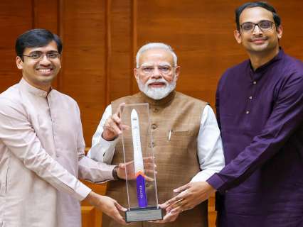 PM Modi meets Skyroot Aerospace founders, hails 'vibrant spirit' of India's private space sector
