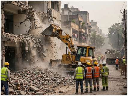 MCD cracks down on illegal construction in Delhi, demolishes 11 properties
