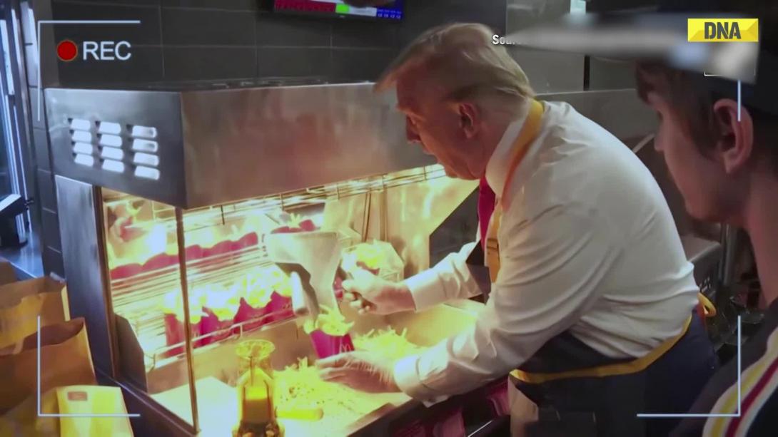 US Presidential Elections: Donald Trump Served Fries At McDonald's, Campaigning In Pennsylvania