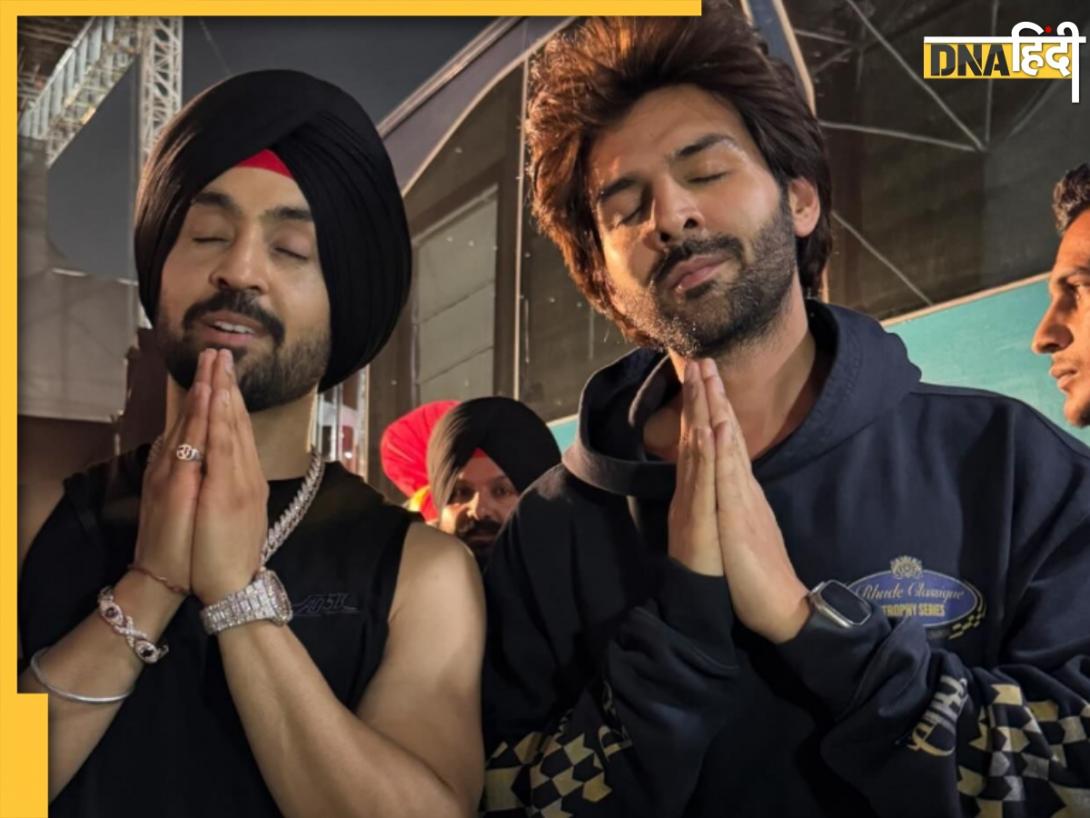 Diljit Dosanjh के कॉन्सर्ट में पहुंचे Kartik Aaryan, स्टेज पर 'शहजादा' ने सिंगर संग उड़ाया गर्दा