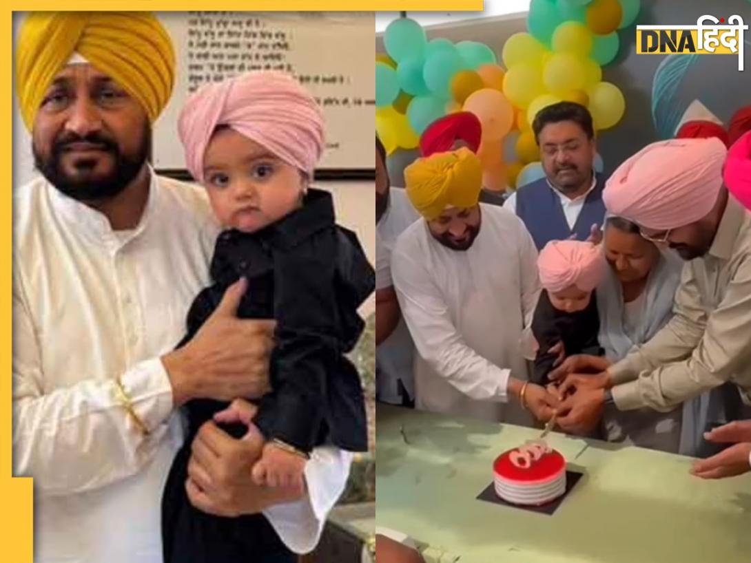 Sidhu Moose Wala के छोटे भाई ने मनाया अपना पहला बर्थडे, पूर्व पंजाबी सीएम Charanjit Singh काटा केक, देखें वीडियो