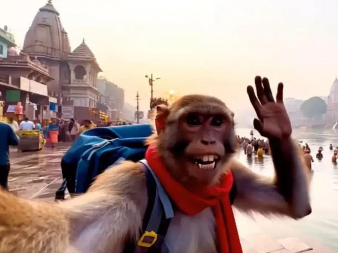 Viral monkey reels: कौन है सोशल मीडिया सेलिब्रिटी बबलू बंदर? जो अपनी खास अदा से  यूथ को चिढ़ा रहा है मुंह 