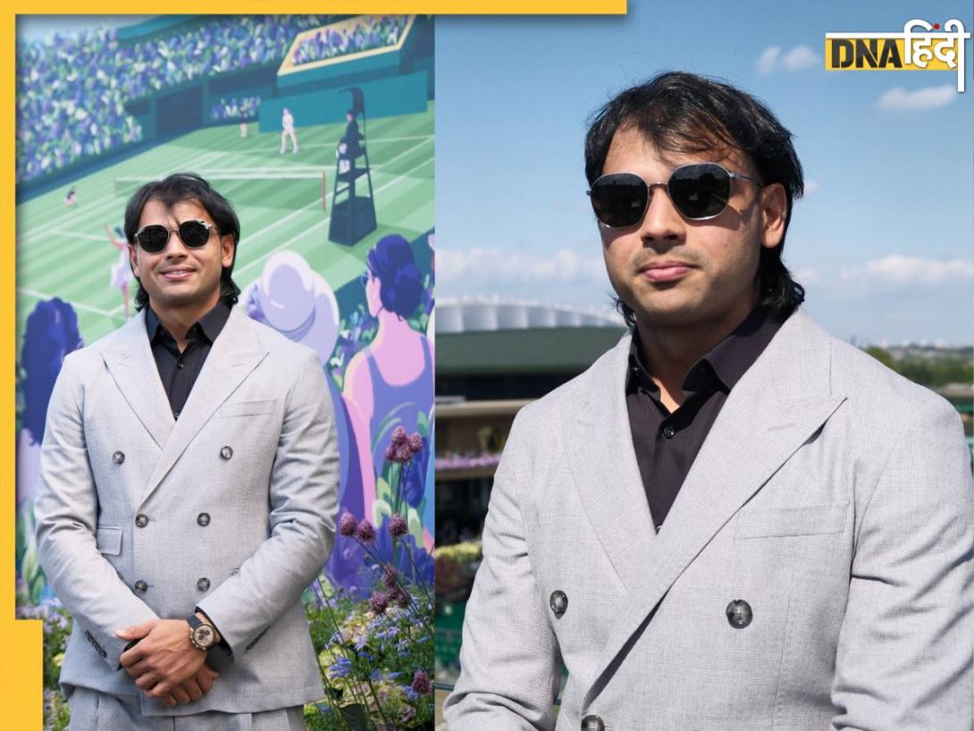 Neeraj Chopra in Wimbledon 2025: 'गोल्डन ब्वॉय' नीरज चोपड़ा ने विम्बलडन 2025 फाइनल में लगाए चार चांद, जबरदस्त लुक में आए नजर
