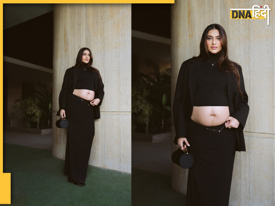 सोनम कपूर ने फिर बढ़ाया तापमान: ब्लैक आउटफिट में फ्लॉन्ट की बेबी बंप, फोटोशूट में दिखा 'मॉम-टू-बी' का शाही लुक