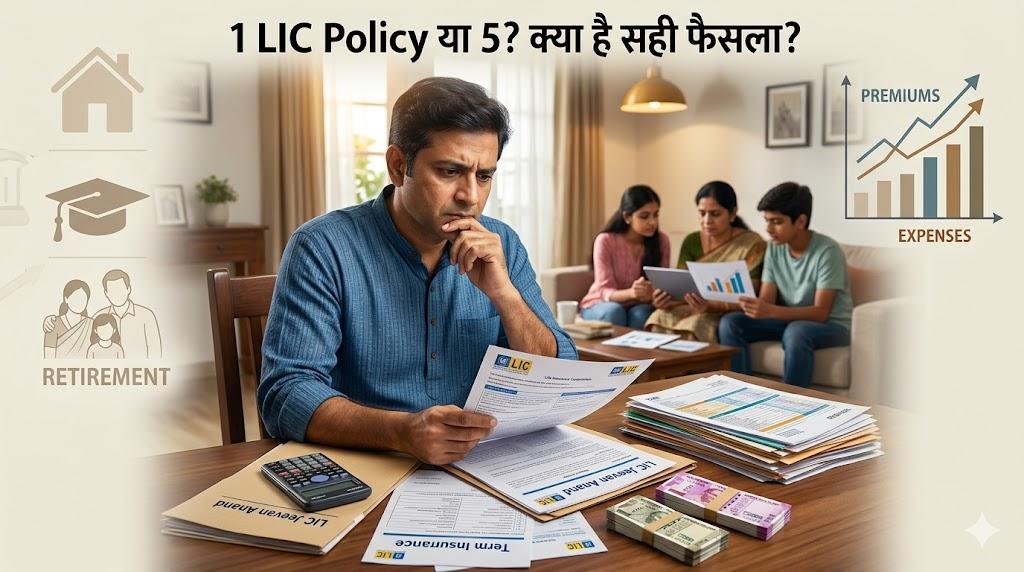 एक से ज्यादा LIC पॉलिसी लेना समझदारी है या पैसों की बर्बादी? जानिए कब बनती है ताकत और कब बढ़ सकता है बोझ 