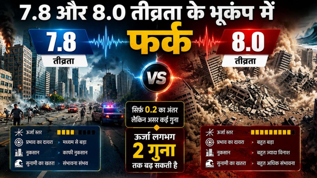 Explainer: 7.8 और 8.0 तीव्रता के भूकंप में कितना होता है फर्क? कितनी तबाही मचा सकता है ऐसा झटका