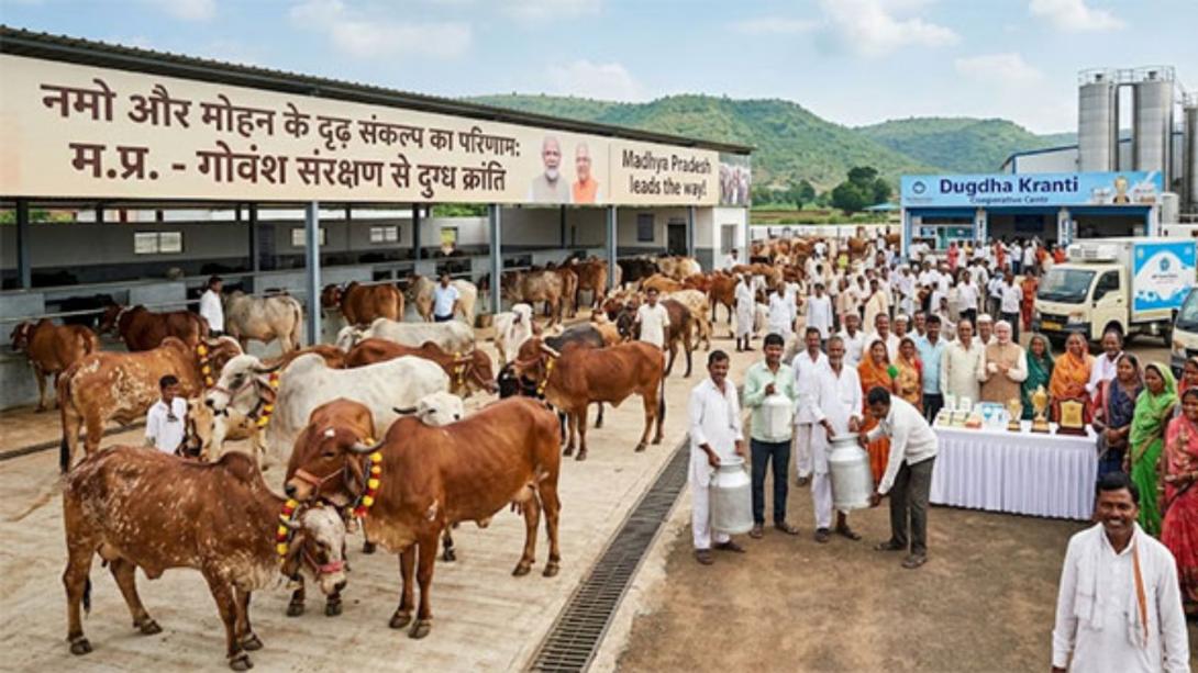 गौ-वंश संरक्षण से दुग्ध क्रांति तक, 'नमो' और 'मोहन' के विजन से बदल रहा मध्य प्रदेश