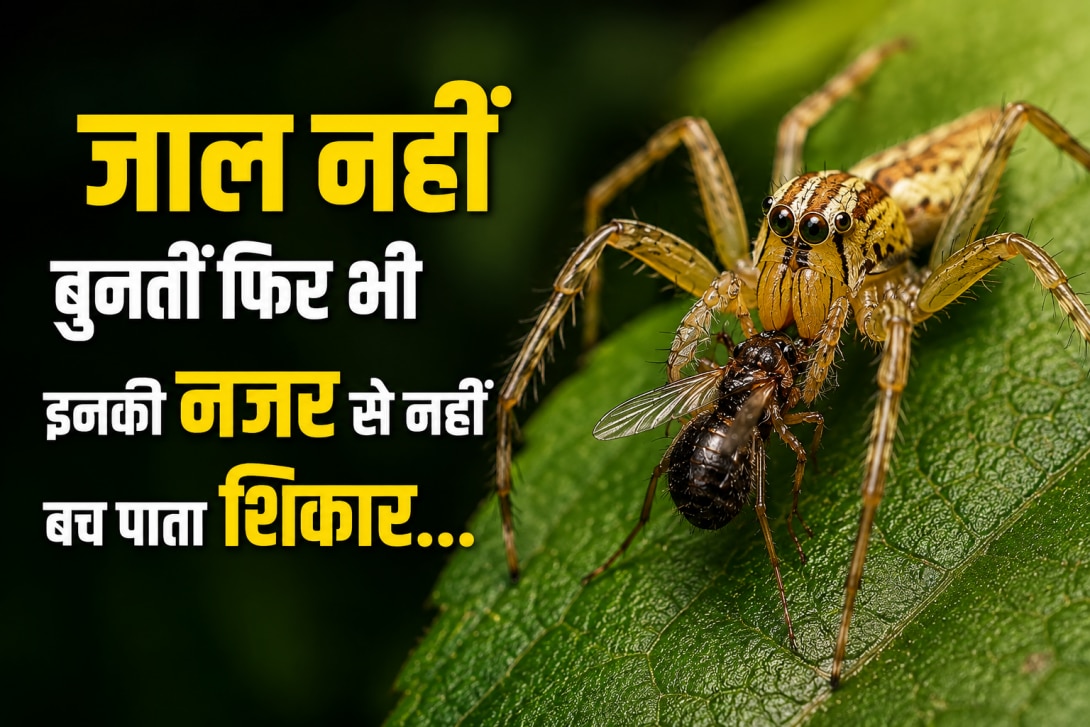 मेघालय में मिली 'हंटर स्पाइडर', जो जाल बुनने की जगह तेज नजर और बिजली जैसी फुर्ती से करती है शिकार