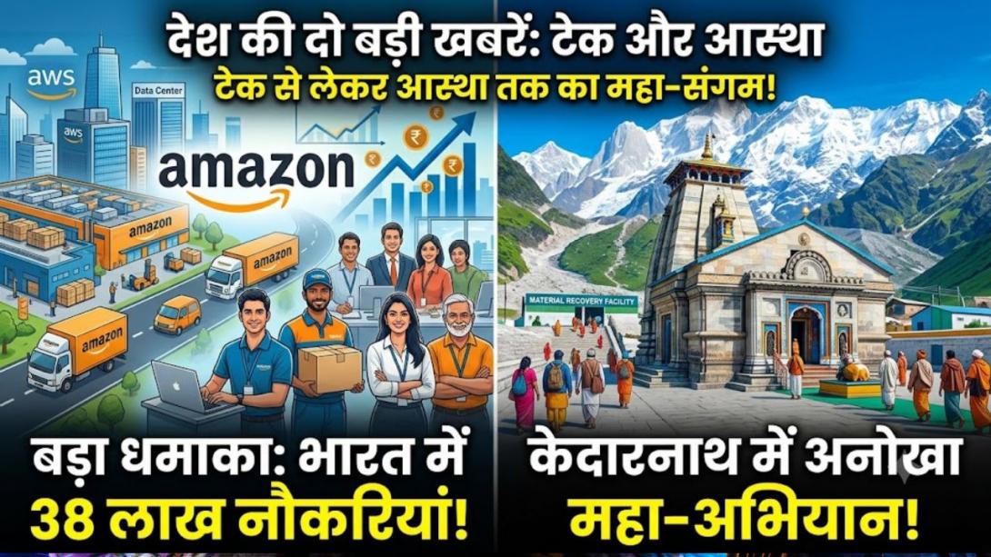 अमेज़न ला रहा भारत में 38 लाख नौकरियां तो कोका-कोला संभालेगा केदारनाथ की सफाई; देश में शुरू हुए दो सबसे बड़े अभियान