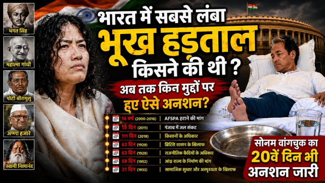 क्यों डिजिटल युग में भी सबसे बड़ा ब्रह्मास्त्र है ‘सत्याग्रह’? जानें लोकतंत्र को हिला देने वाली भूख हड़तालें कितनी लंबी और किन मुद्दों पर हुईं