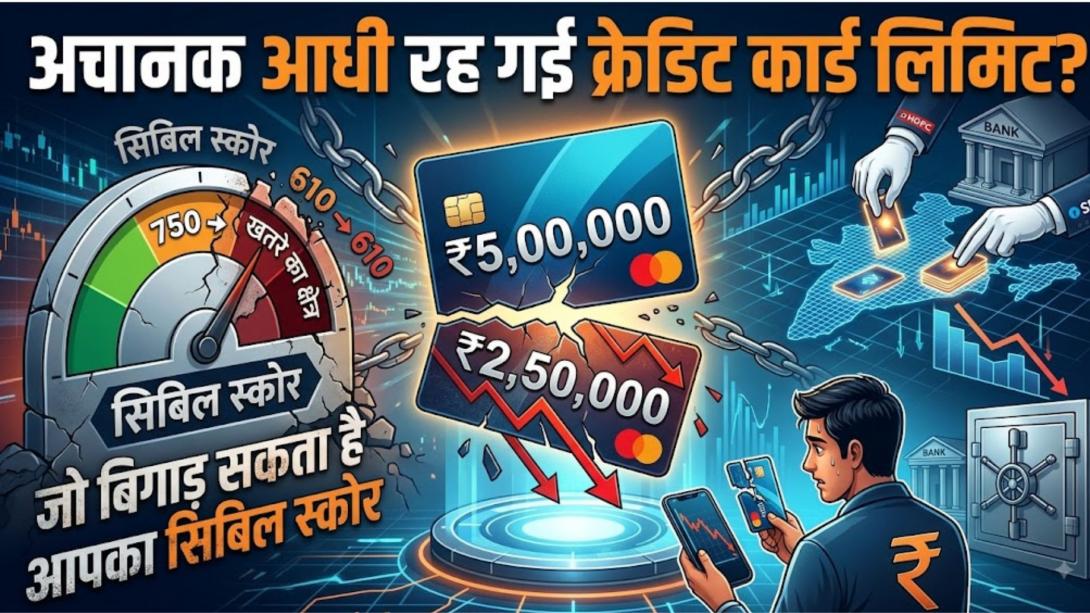 अचानक आधी रह गई क्रेडिट कार्ड लिमिट? बैंक का वो साइलेंट कार्ड गेम, जो बिगाड़ सकता है आपका सिबिल स्कोर