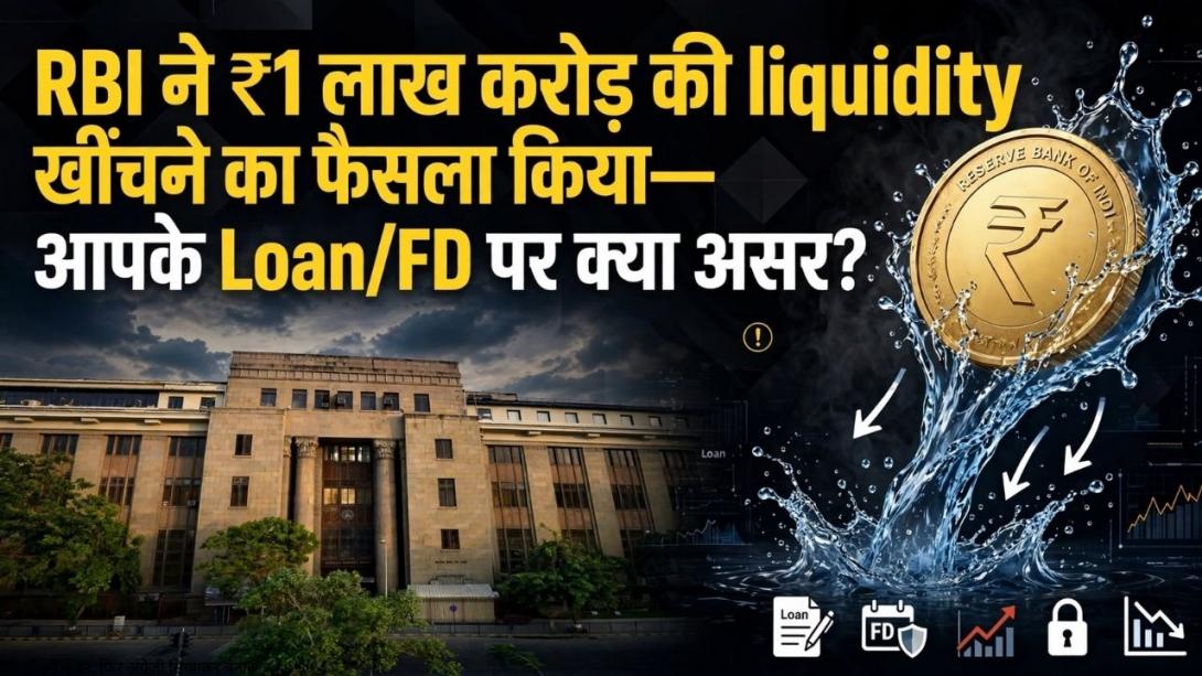 RBI ने बाजार से 1 लाख करोड़ खींचने का फैसला किया, आपकी EMI और FD पर अब क्या होगा?