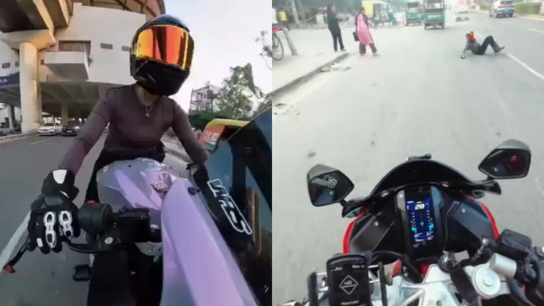 गुरुग्राम हिट-एंड-रन का नया VIDEO आया सामने, जानबूझकर बाइक में मारी टक्कर!